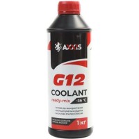 Антифриз AXXIS RED G12 Сoolant Ready-Mix -36°C 1кг (AX-P999-G12R RDM1)
