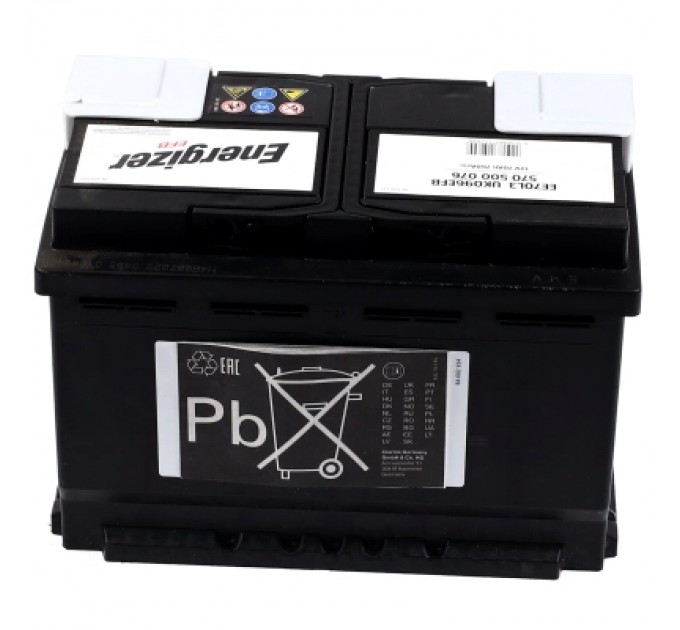 Акумулятор автомобільний Energizer 70Ah-12v EFB R, EN760 (570 500 076)