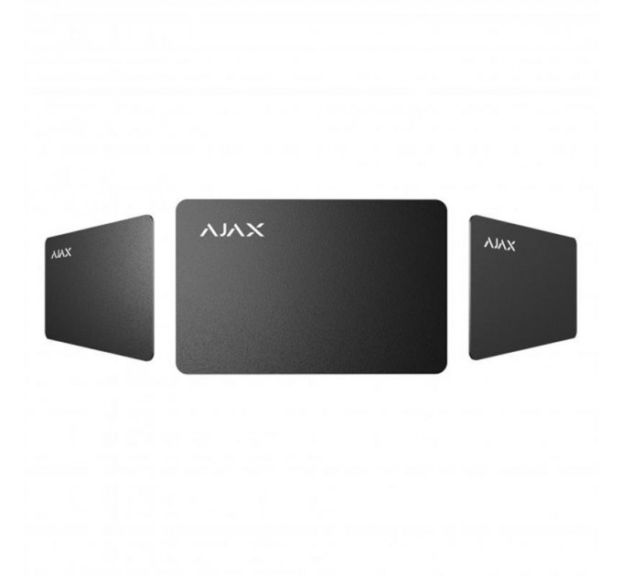 Безконтактна картка Ajax Pass Black (10шт) для клавіатури KeyPad Plus