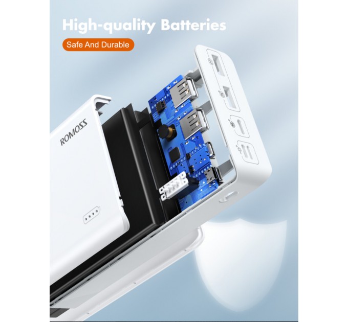 Універсальна мобільна батарея Romoss Sense8+ 30000mAh White (PHP30-401-02)