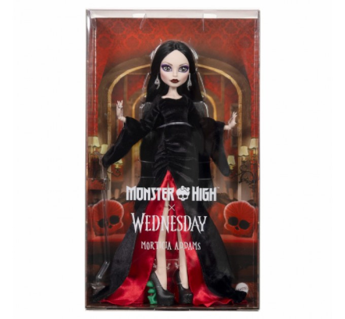 Лялька Monster High Колекційна лялька Мортиція Аддамс, Monster High х Wednesday (JLK99)