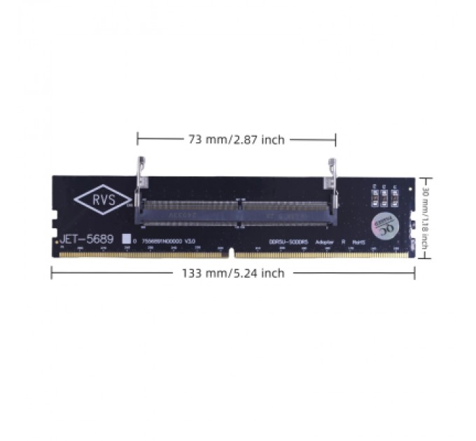 Конвертор Dynamode DDR5 Laptop SO-DIMM to Desktop DIMM RAM Memory (DM-DDR5-DIMM-Converter)