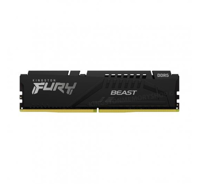 Kingston Fury (ex.HyperX) Модуль пам'яті для комп'ютера DDR5 16GB 5200 MHz Beast Black RGB Kingston Fury (ex.HyperX) (KF552C40BBA-16)