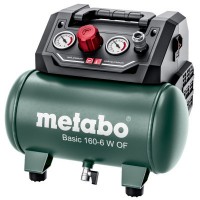 Компресор Metabo BASIC 160-6 W OF безолійний, 900Вт, 6л, 160л/хв, 8бар (601501000)