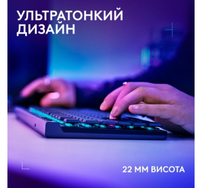 Logitech Клавіатура Logitech G515 TKL Lightspeed GL Tactile RGB Wireless/Bluetooth/USB UA Black (920-014075)