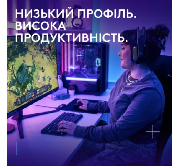 Logitech Клавіатура Logitech G515 TKL Lightspeed GL Tactile RGB Wireless/Bluetooth/USB UA Black (920-014075)