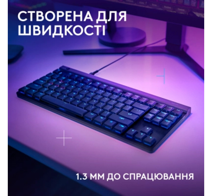 Logitech Клавіатура Logitech G515 TKL Cored GL Tactile RGB USB UA Black (920-014133)