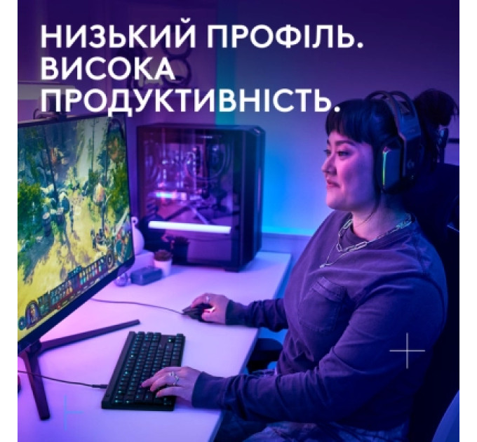 Logitech Клавіатура Logitech G515 TKL Cored GL Tactile RGB USB UA Black (920-014133)