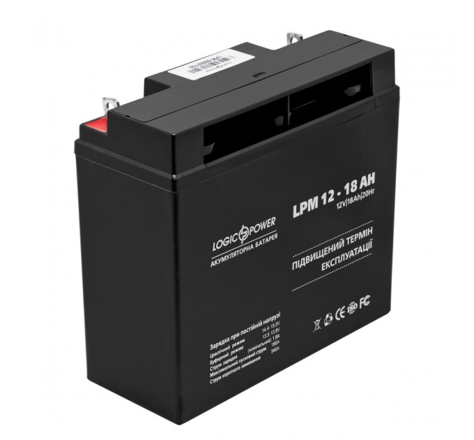Акумуляторна батарея LogicPower LPM 12V 18AH (LPM 12 - 18 AH) AGM