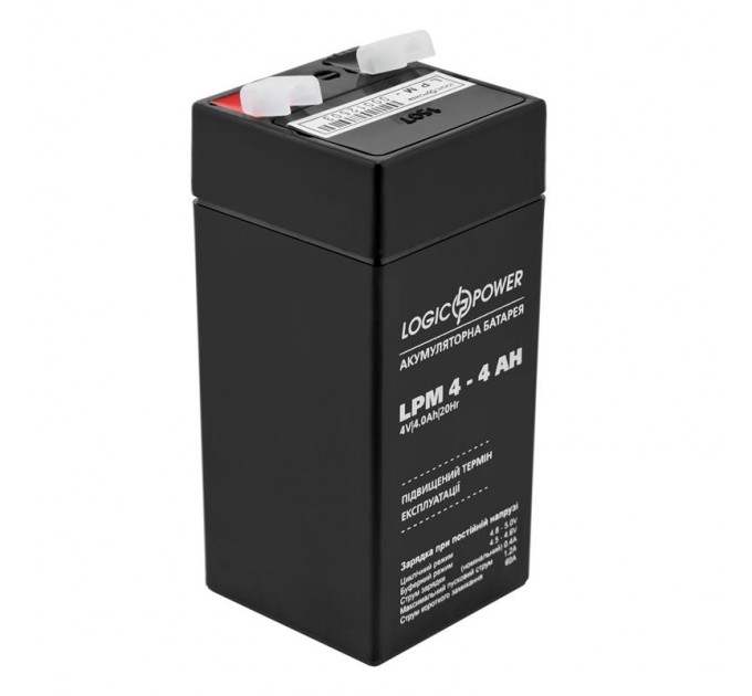 Акумуляторна батарея LogicPower LPM 4V 4AH (LPM 4 - 4 AH) AGM