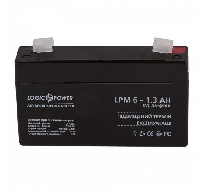 Акумуляторна батарея LogicPower LPM 6V 1.3AH (LPM 6 - 1.3 AH) AGM