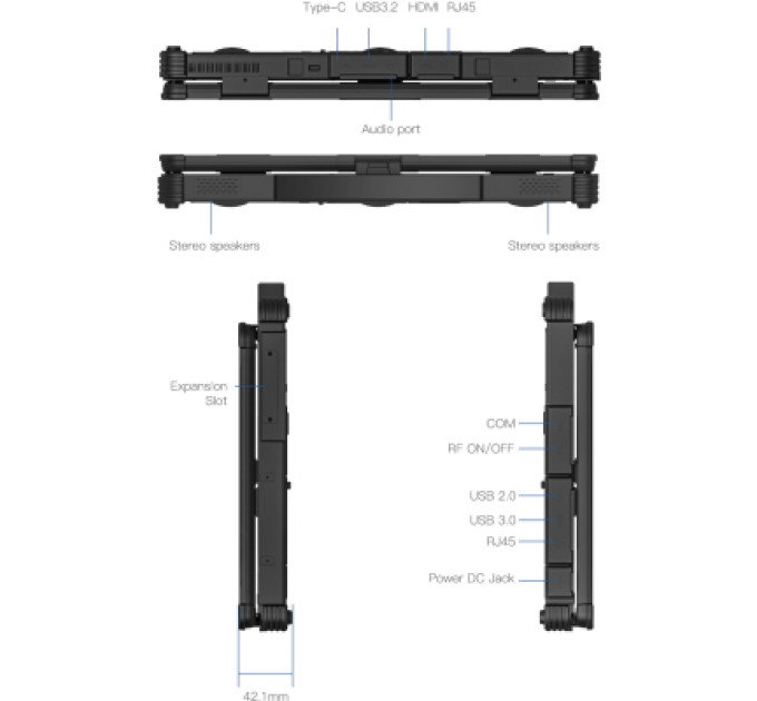 Vinga Ноутбук Vinga Scout X14M (X14M-155H321024BWP)