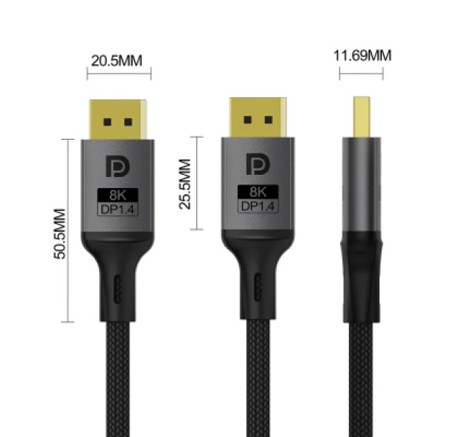 ColorWay Кабель мультимедійний DisplayPort M to DisplayPort M 3.0m V1.4 8K black ColorWay (CW-CBDP094-BK)