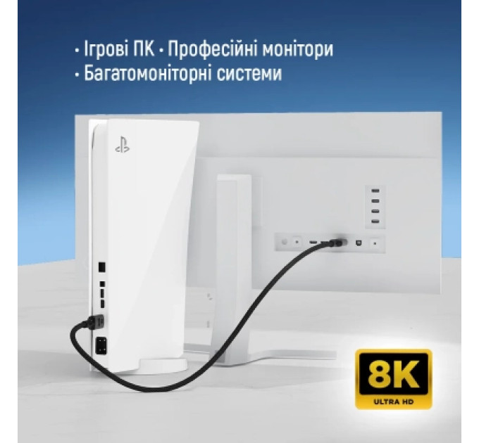 ColorWay Кабель мультимедійний DisplayPort M to DisplayPort M 3.0m V1.4 8K black ColorWay (CW-CBDP094-BK)