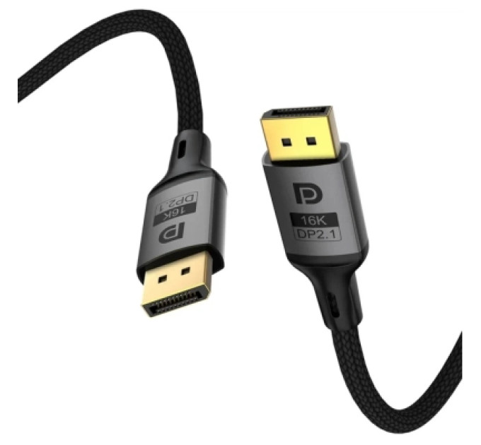 ColorWay Кабель мультимедійний DisplayPort M to DisplayPort M 1.5m V2.1 16K black ColorWay (CW-CBDP091-BK)