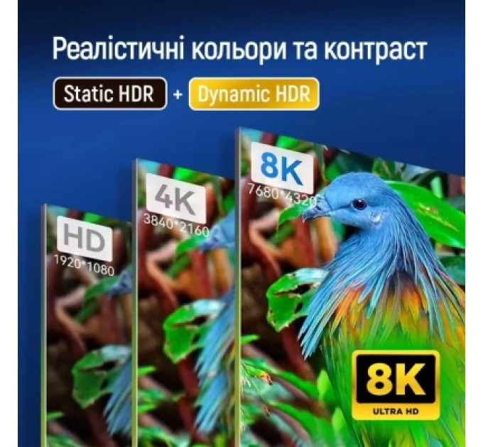 ColorWay Кабель мультимедійний HDMI M to HDMI M 3.0m V2.1 8K black ColorWay (CW-CBHD089-BK)
