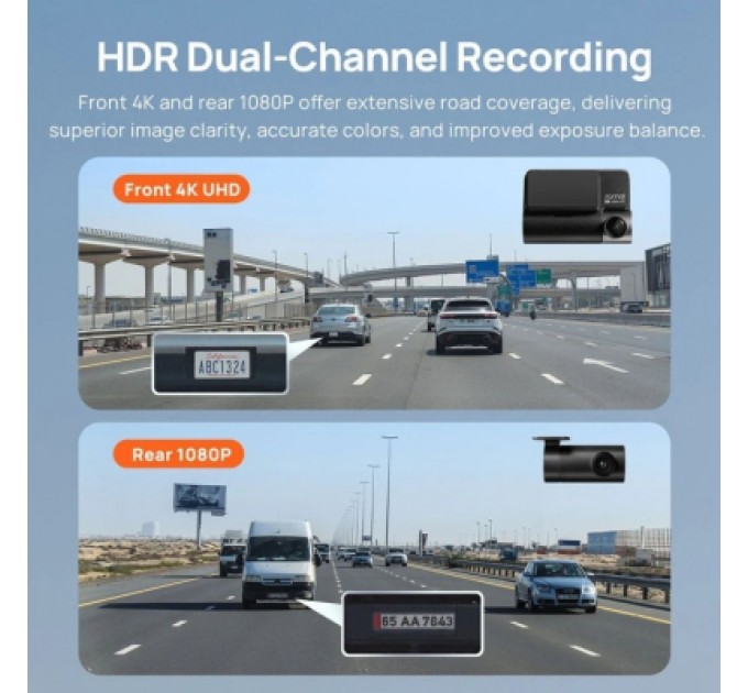 Відеореєстратор Xiaomi 70mai Dash Cam 4K A810S-2 Set (1182548)
