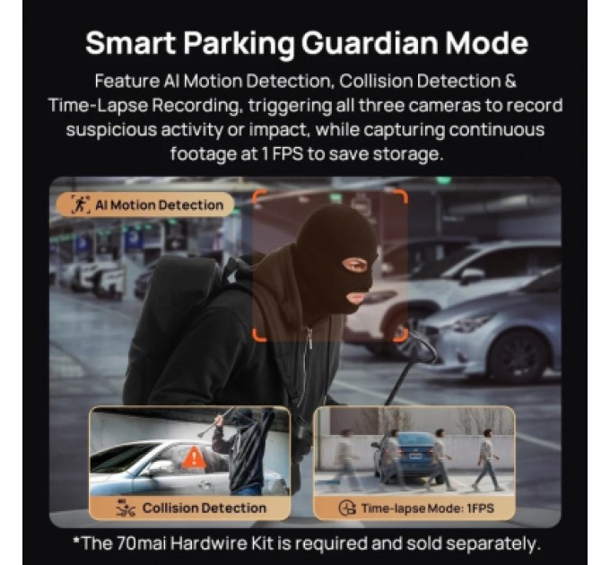 Відеореєстратор Xiaomi 70mai Dash Cam 4K T800-2 2562Gb Premium Set (1182547)