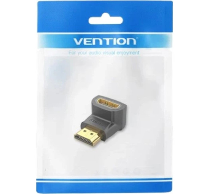 Vention Перехідник HDMI F to HDMI M 90° 4K 60Hz PVC Vention (AIOB0)