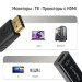 ColorWay Перехідник HDMI F to DisplayPort M 4K30Hz black ColorWay (CW-AD-DPHD)