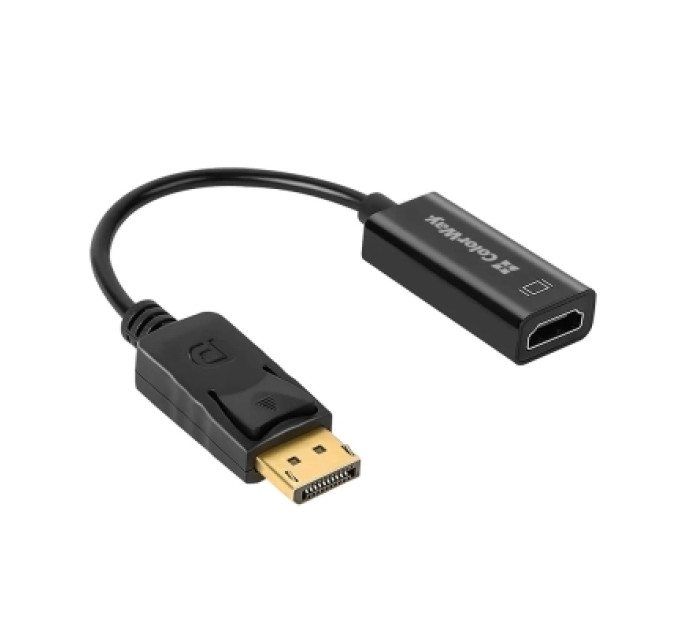 ColorWay Перехідник HDMI F to DisplayPort M 4K30Hz black ColorWay (CW-AD-DPHD)