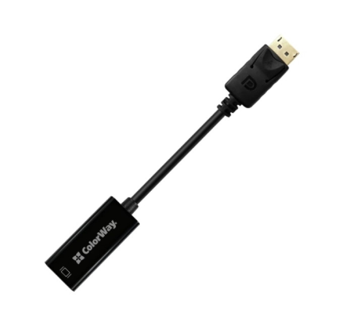 ColorWay Перехідник HDMI F to DisplayPort M 4K30Hz black ColorWay (CW-AD-DPHD)