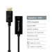 ColorWay Перехідник HDMI F to DisplayPort M 4K30Hz black ColorWay (CW-AD-DPHD)