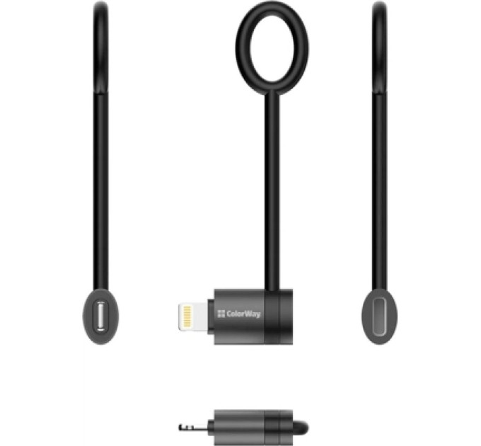 ColorWay Перехідник USB-C F to Lightning M black ColorWay (CW-AD-LC)
