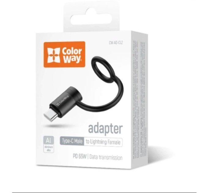 ColorWay Перехідник Lightning F to USB-C M black ColorWay (CW-AD-CL2)