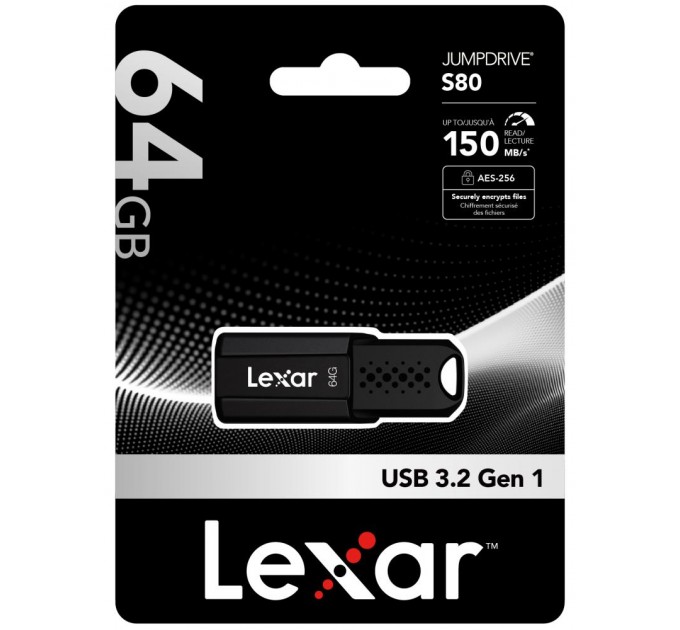 Флеш-пам'ять (накопичувач USB) USB3.1 64GB S80 LJDS080064G-BNBNG LEXAR