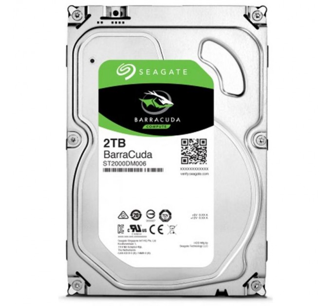 Накопичувач HDD SATA 2.0TB Seagate BarraCuda 7200rpm 64MB (ST2000DM006) гар. 12 мiс.
