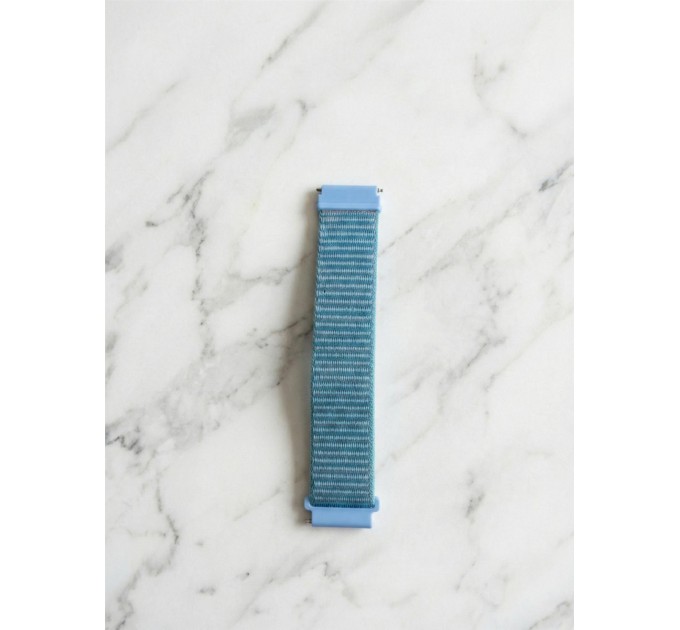 Ремінець BeCover Nylon Style для Xiaomi Amazfit Bip (20mm) Lite/Bip S Lite/Bip 3/Bip 3 Pro/GTR 42mm/GTS/TicWatch S2/TicWatch E/GTS 3/GTS 2 mini Aqua Blue (714995)