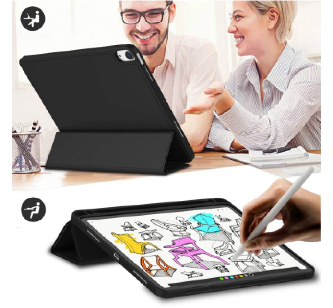 BeCover Чохол до планшета BeCover Tri Fold Soft TPU Apple iPad Air 11" M4 2026 Black (715229)