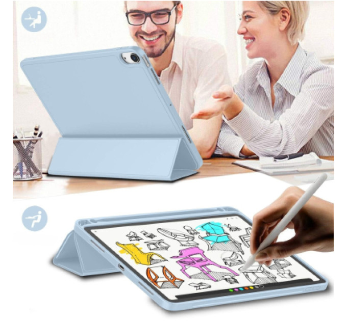 BeCover Чохол до планшета BeCover Tri Fold Soft TPU Apple iPad Air 11" M4 2026 Light Blue (715232)