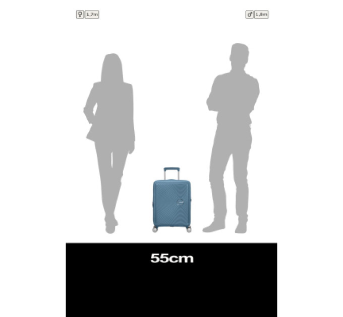 American Tourister Валіза American Tourister Soundbox 35.5/41 л сіро-синя (32G*51001)