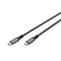 Дата кабель USB-C to USB-C 3.0m USB 4.0 black Digitus (DB-300443-030-S)