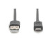 Digitus Дата кабель USB 2.0 AM to USB-C 3.0m black Digitus (AK-300148-030-S)