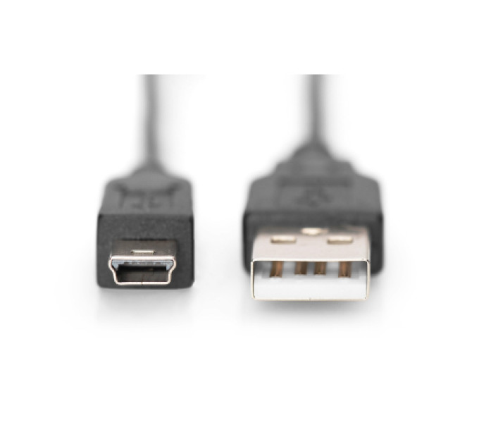 Digitus Дата кабель USB 2.0 AM to Mini 5P 3.0m black Digitus (AK-300130-030-S)