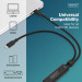 Digitus Дата кабель USB-C to 2xUSB-C 1.8m 140W black Digitus (AK-300170-018-S)
