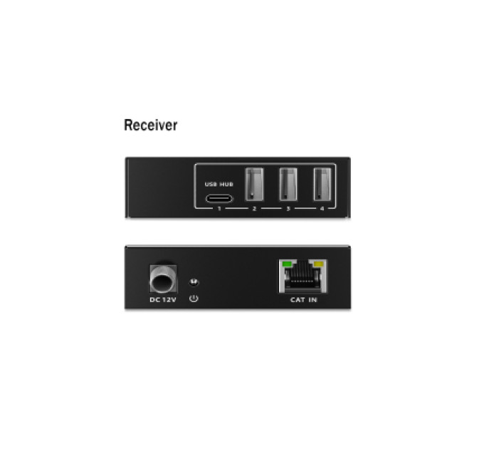 Digitus Адаптер Digitus USB extender 100 m RJ-45 to 3xUSB-A + 1xUSB-C (DA-73121)