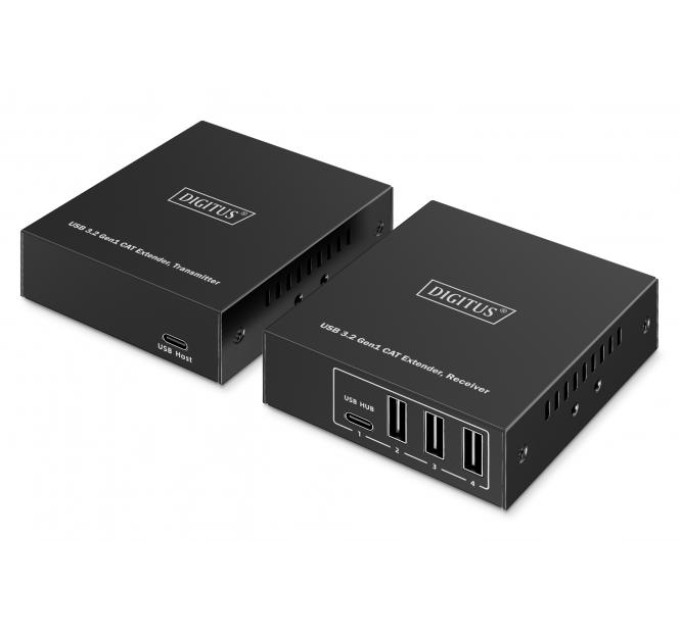 Digitus Адаптер Digitus USB extender 100 m RJ-45 to 3xUSB-A + 1xUSB-C (DA-73121)