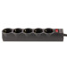 LogicPower Фільтр живлення LogicPower 5 розеток 3м LP-X5 Premium Black (LP9584)