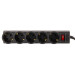 LogicPower Фільтр живлення LogicPower 5 розеток 3м LP-X5 Premium Black (LP9584)