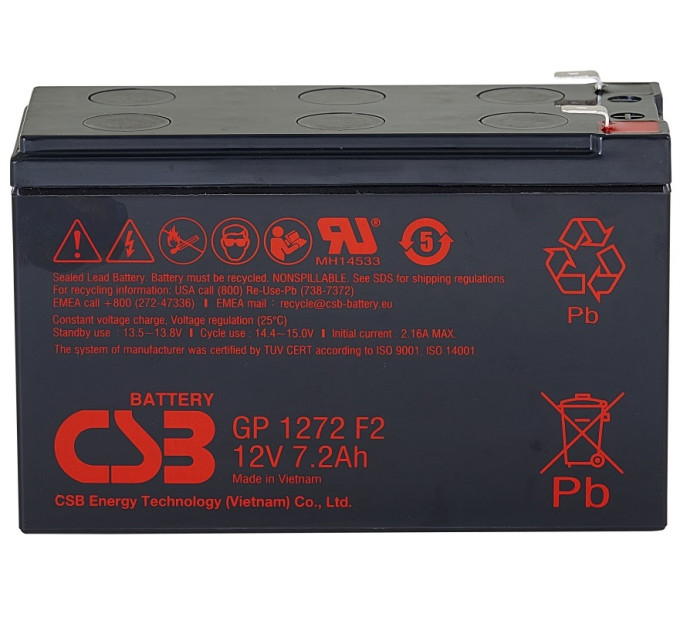 CSB Акумуляторна батарея CSB 12V 7.2AH (GP1272) AGM