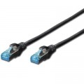 Патч-корд Digitus 0.5м, cat.5e, SF-UTP, AWG 26/7, black (DK-1531-005/BL)