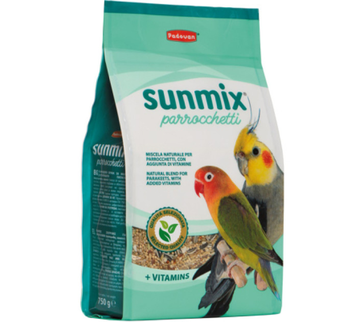 Padovan Корм для птахів Padovan SunMix Parrocchetti для середніх папуг 750 г (8001254005881)