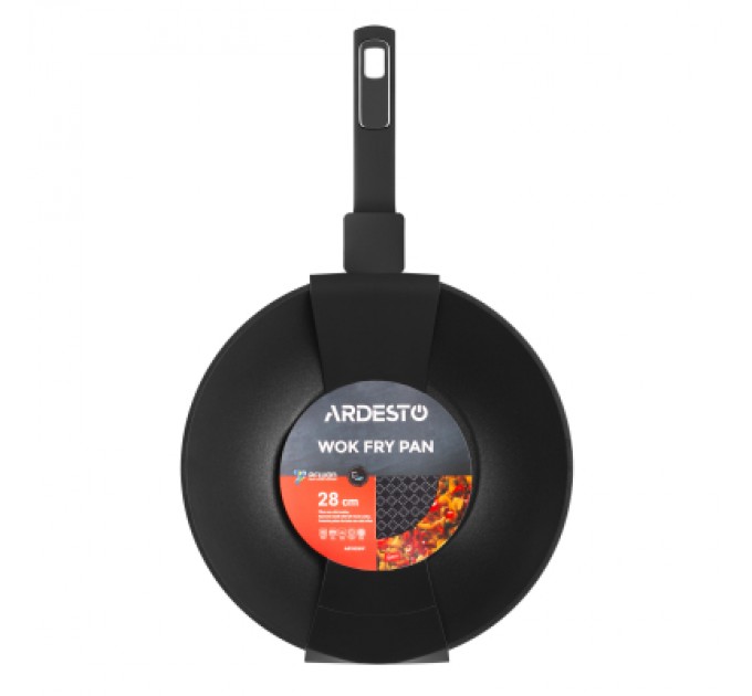 Сковорода Ardesto Gemini Lucca, 28см, алюміній, чорний (AR1928W)