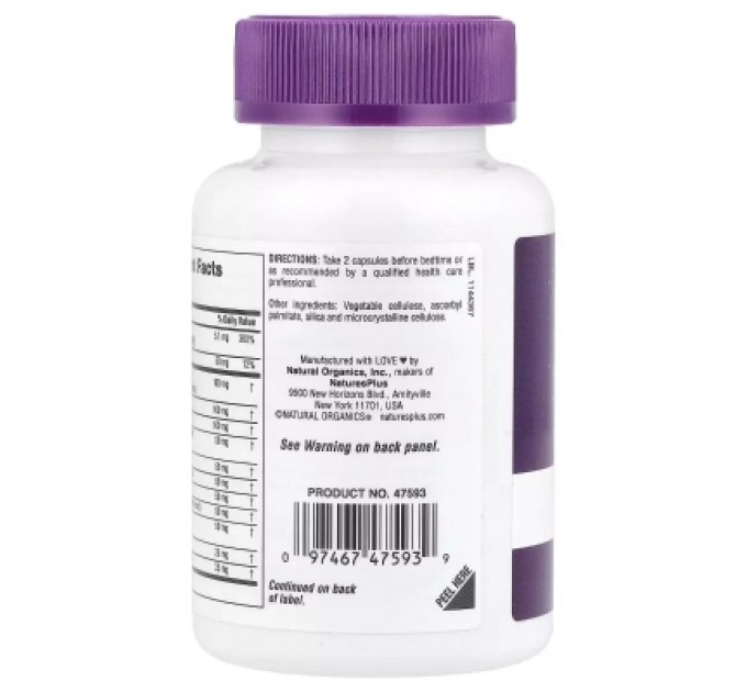 Вітамінно-мінеральний комплекс Natures Plus Комплекс для зняття стресу, без мелатоніну, Stress & Sleep Com (NAP-47593)
