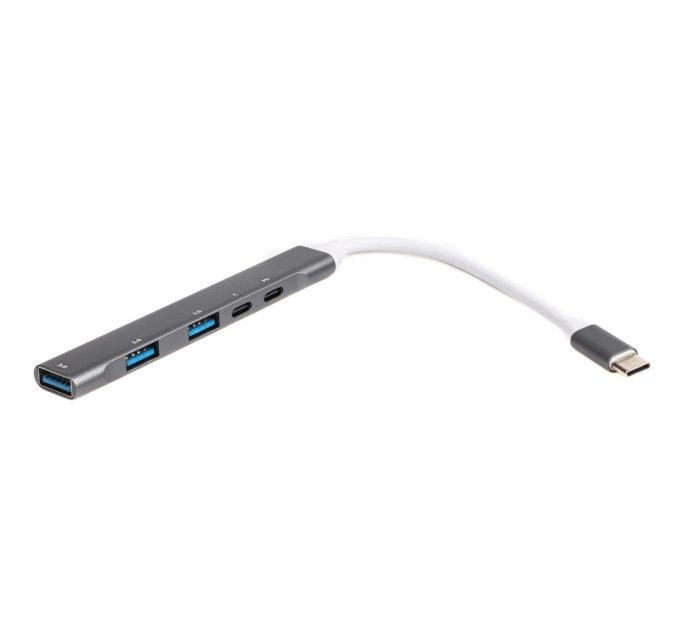 Maxxter Концентратор USB Type-C Maxxter 1xUSB-A 3.0, 2xUSB-A 2.0, 1xUSB-C (PD100W charging), 1хUSB-C Gray (HU3C-4P1PD-01)
