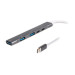Maxxter Концентратор USB Type-C Maxxter 1xUSB-A 3.0, 2xUSB-A 2.0, 1xUSB-C (PD100W charging), 1хUSB-C Gray (HU3C-4P1PD-01)